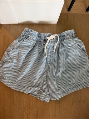 Light Blue Striped kids old navy  Drawstring Shorts size L 10-12